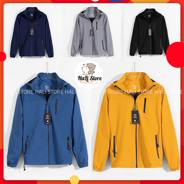 Áo khoác gió nam nữ 2 lớp Hidoli, áo khoác gió chống nước nam nữ vải tráng chống nước lót lưới cao cấp