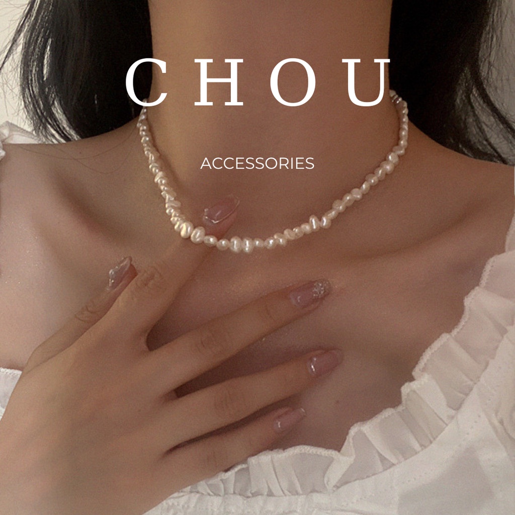 Vòng cổ ngọc basic | chou accessories |