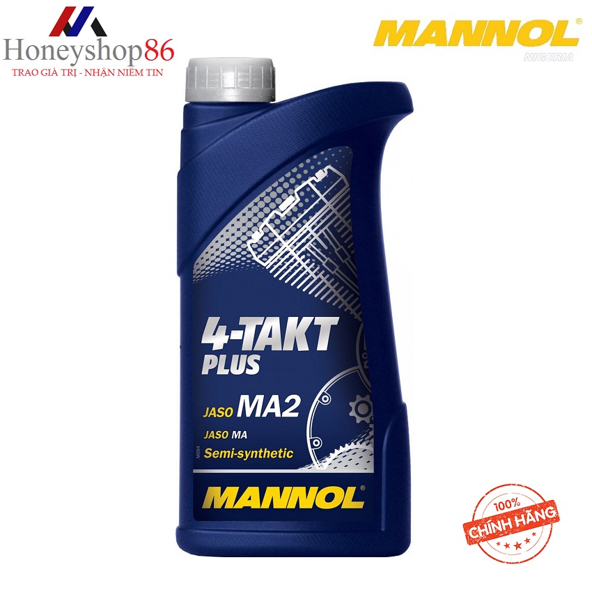 DẦU NHỚT CHO TAY GA VÀ XE SỐ MANNOL 7202- 4 TAKT PLUS SAE 10w40 API SL HONEYSHOP86