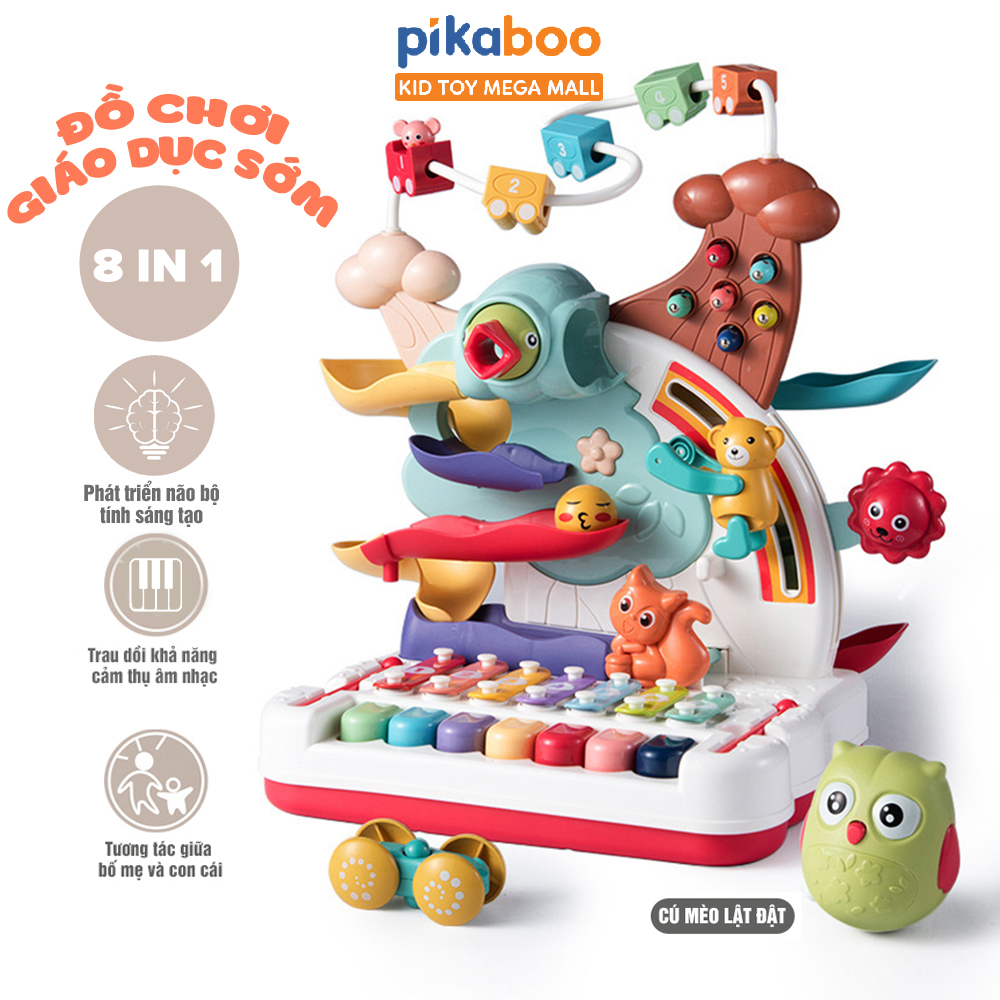 [VOUCHER 9K ĐƠN TỪ 99K] Đồ chơi giáo dục sớm 8 in 1 cao cấp Pikaboo cho bé phát triển toàn diện chất liệu nhựa ABS an toàn cho trẻ nhỏ