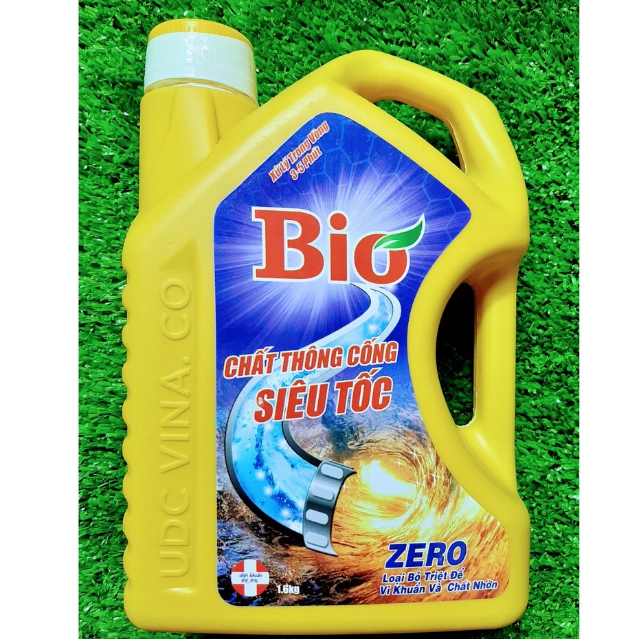 Nước thông cống mạnh siêu tốc bio 1.6kg thông tắc nghẽn cống cực mạnh