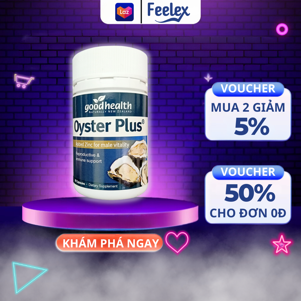 Viên uống tinh chất hàu biển Goodhealth Oyster Plus, tăng cường sức khỏe sinh lý nam giới, hôp 60 viên