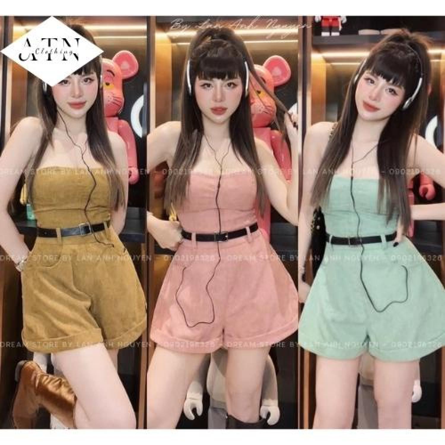 Jum nhung đùi cúp ngực kèm dây đai cá tính mpb hot hit đi chơi đi dạo atn clothing