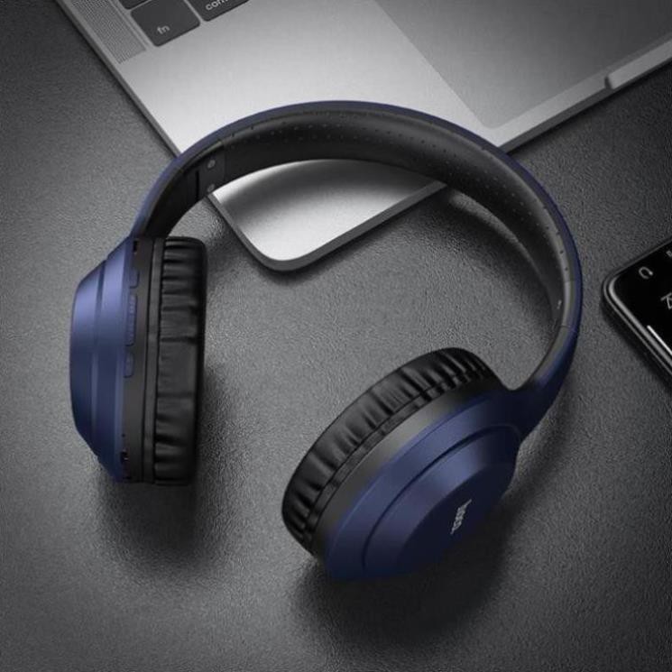 Tai nghe gập thông dụng hoco w30 tai nghe bluetooth 5.0 khử tiếng ồn hỗ trợ thẻ tf với mic
