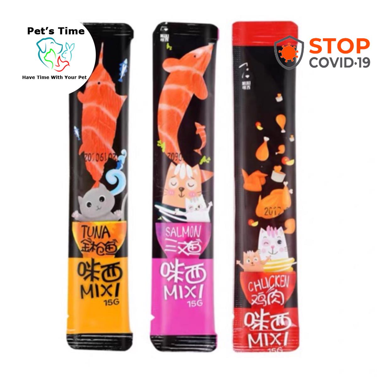 Combo 2 Súp thưởng Mixi cho mèo thanh 15g - Pet's Time