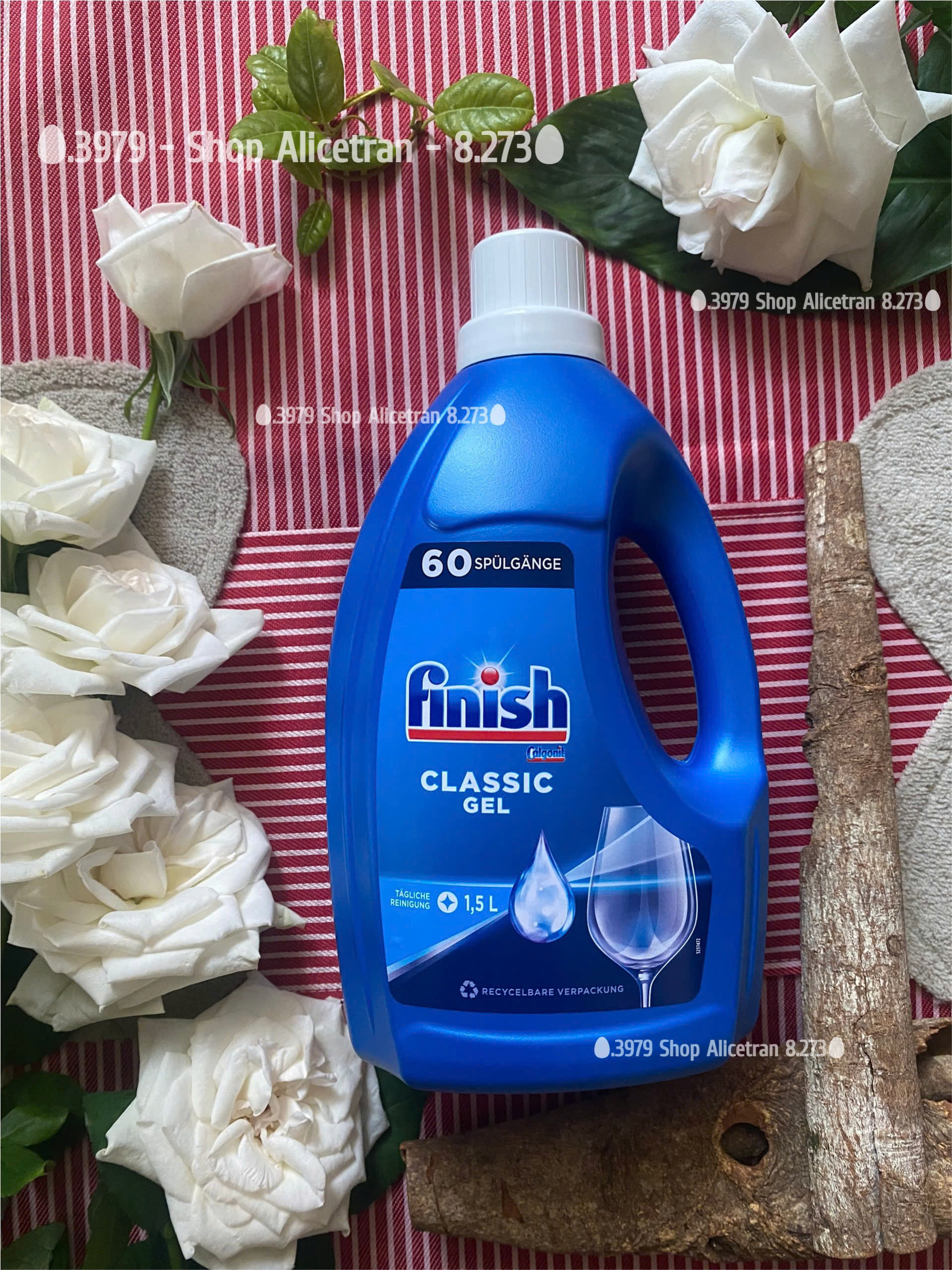 Bột rửa chén bát dạng Gel - Finish Power Gel 1.5L Classic - Dùng cho máy rửa chén bát