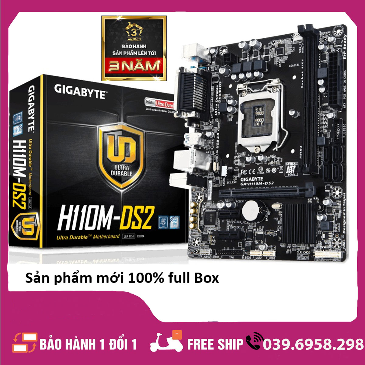 Bo mạch chủ mainboard giga h510 | h410 | h310 | h110 | h81 | h61 ma2 chính hãng mới 100% - bảo hành 3 năm