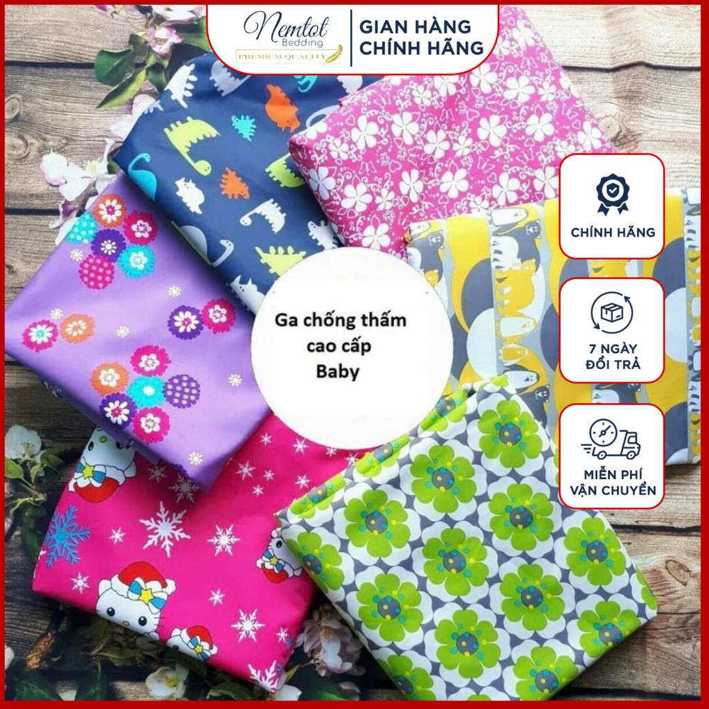 💥SIÊU RẺ💥 Ga Chống Thấm Cotton Poly Mềm Mại, Chống Thấm Nước, Bụi Bẩn, Ga Bọc Bảo Vệ Nệm Cho Bé_HCM