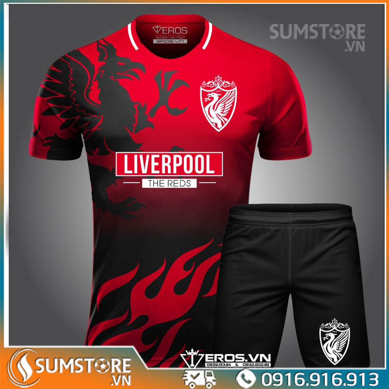 Đồ đá banh thể thao nam nữ liverpool đỏ t10 - áo bóng đá độc lạ đẹp mới