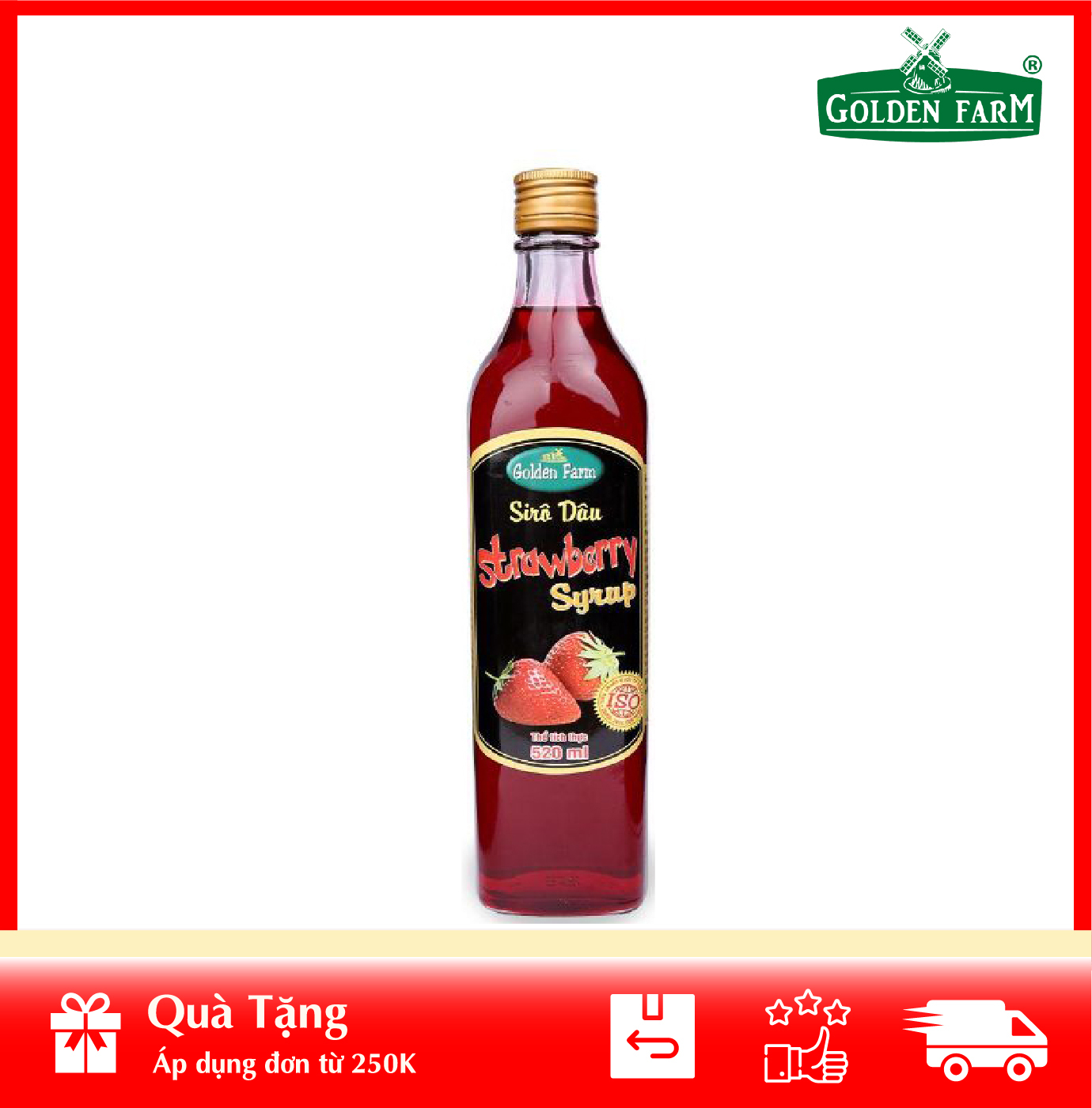 Siro dâu golden farm 520ml
