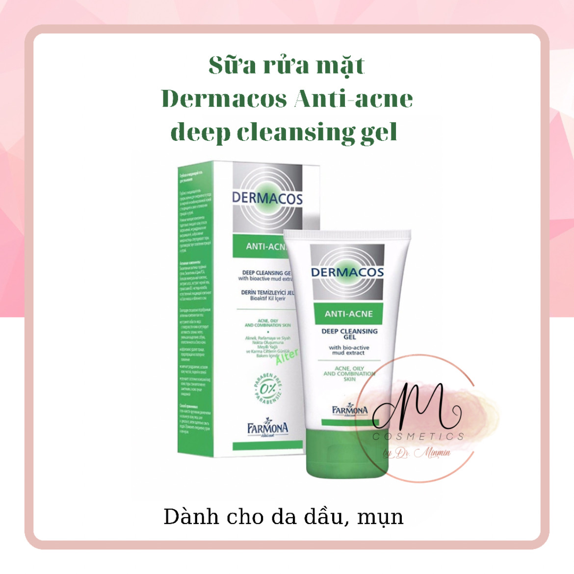 Sữa rữa mặt Dermacos - Dành cho da mụn