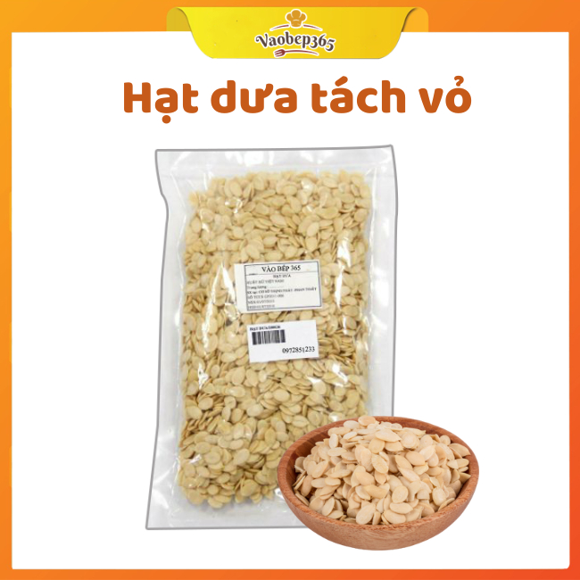 Hạt dưa tách vỏ, nhân hạt dưa mẩy đều, béo bùi, trắng ngà làm nhân bánh trung thu thập cẩm, granola, biscotti