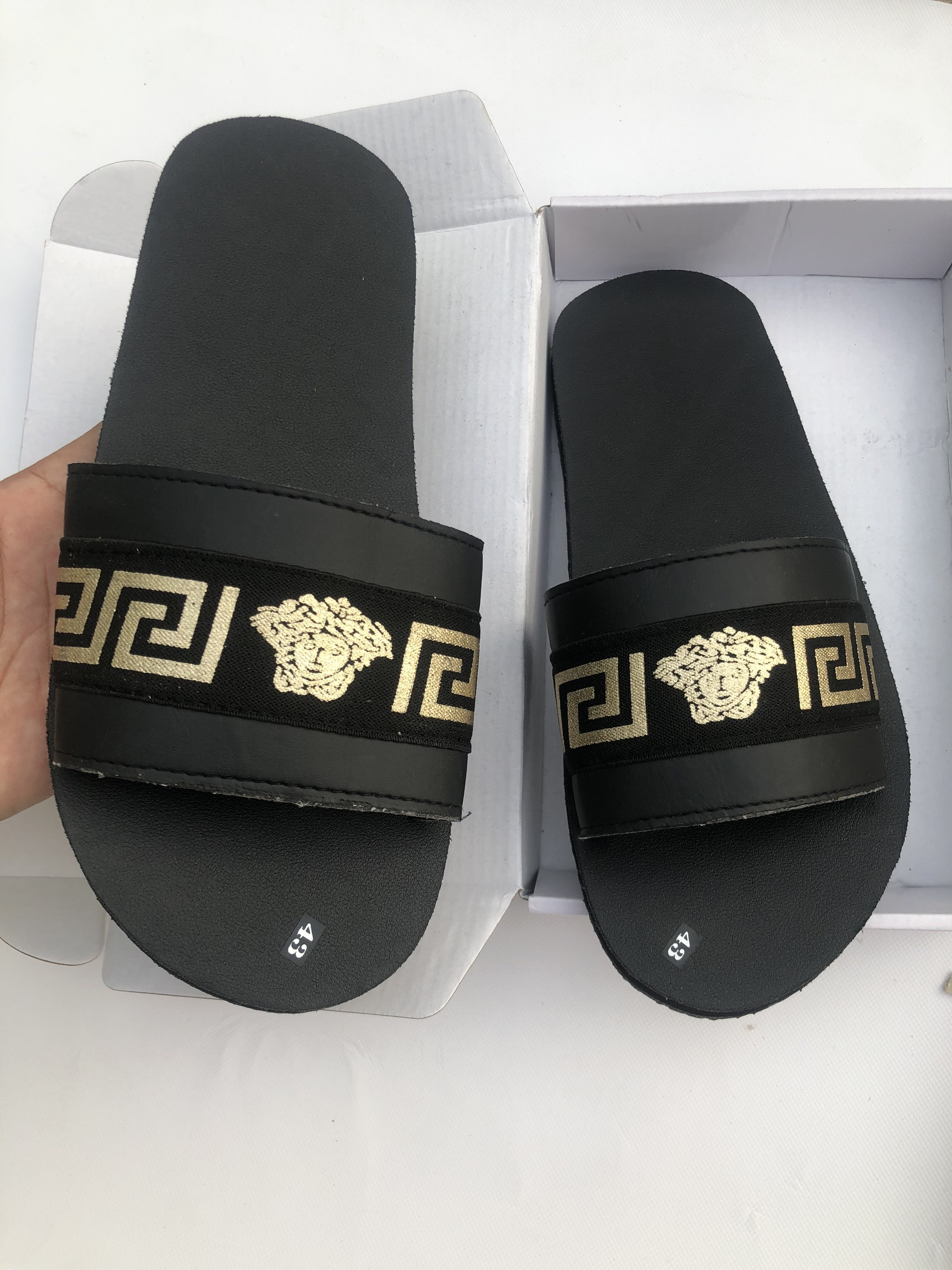 [FREESHIP + HOÀN TIỀN 50K] sandal đồng nai dép quai ngang nam và nữ ( đế đen quai đen phối màu ) size từ 34 nữ đến 44 nam