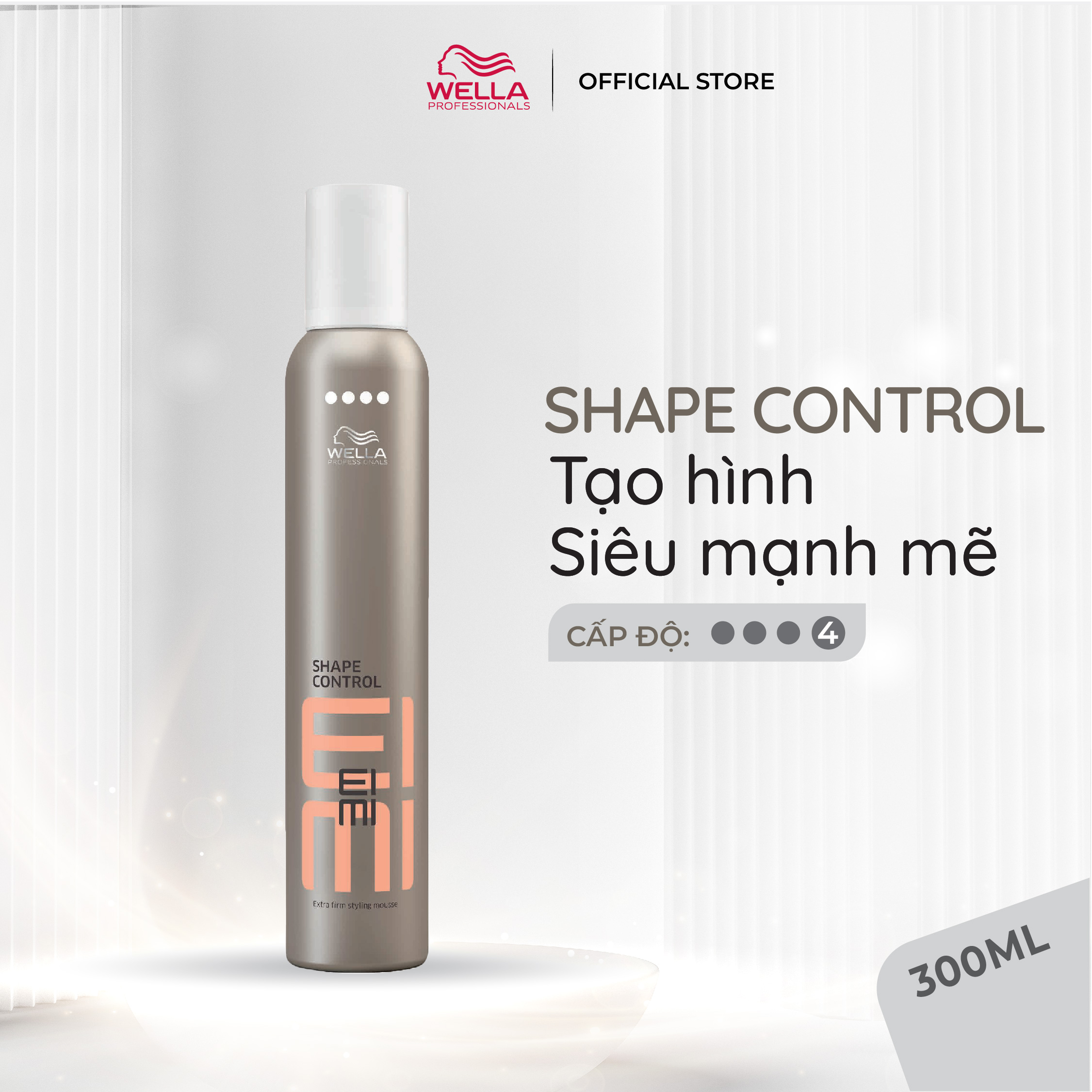 Bọt Tạo Kiểu Cho Tóc Wella EIMI Giúp Giữ Nếp Shape Control Extra Firm Styling Mousse