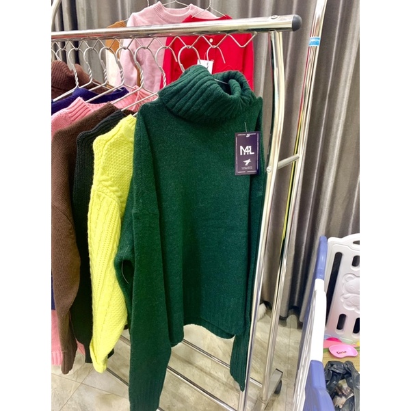 Áo len dáng dài dấu quần (len kiện Hàn quốc)