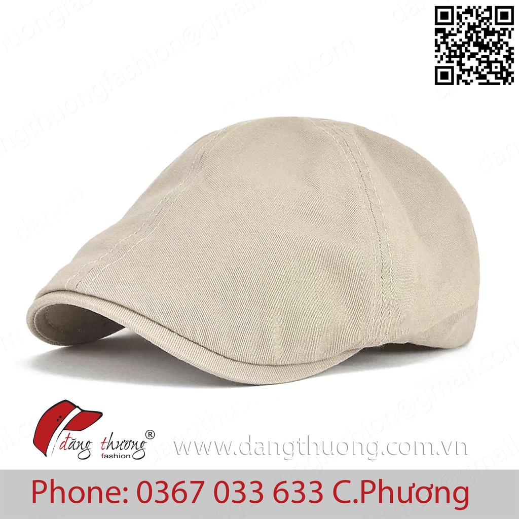 Mũ nón nồi nam kaki bere beret phong cách cho nam mùa hè thoáng mát