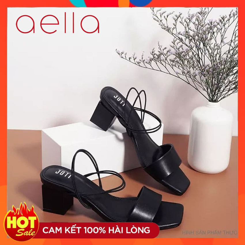 [HCM]GIÀY SANDAL NỮ QUAI HẬU GÓT VUÔNG 5CM AELLA233 GB HÀNG CÔNG TY CÓ BẢO HÀNH