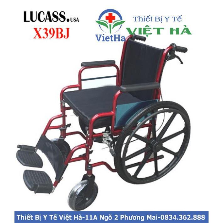 Xe lăn tay cao cấp khung sơn tĩnh điện, bánh đúc Lucass X39BJ