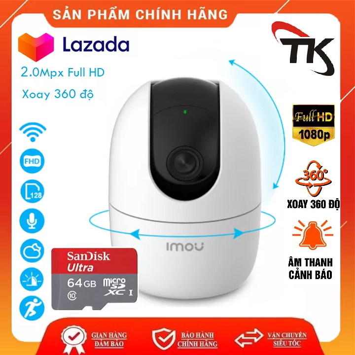 Camera wifi camera imou a22ep xoay 360° full hd 2.0mp siêu nét góc rộng đàm thoại hai chiều - hàng chính hãng