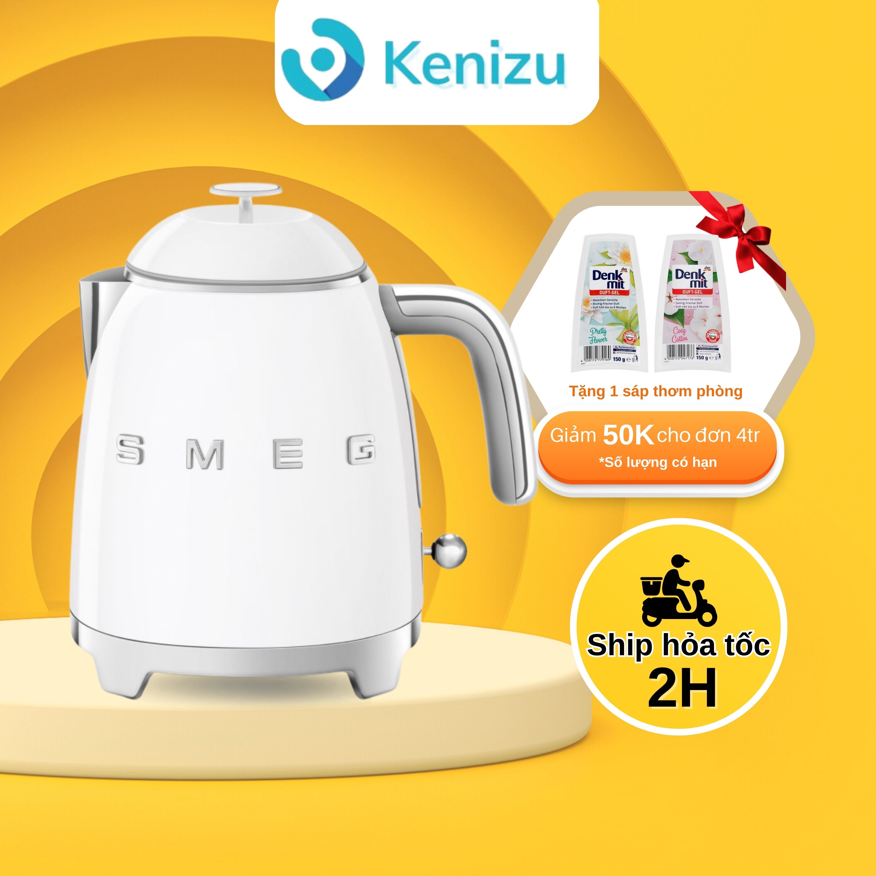 Ấm siêu tốc smeg klf05 mini 0,8 lit