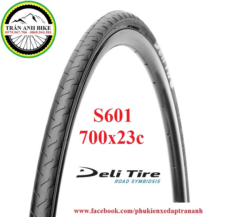 Vỏ lốp xe đạp deli tire s601 700x23c