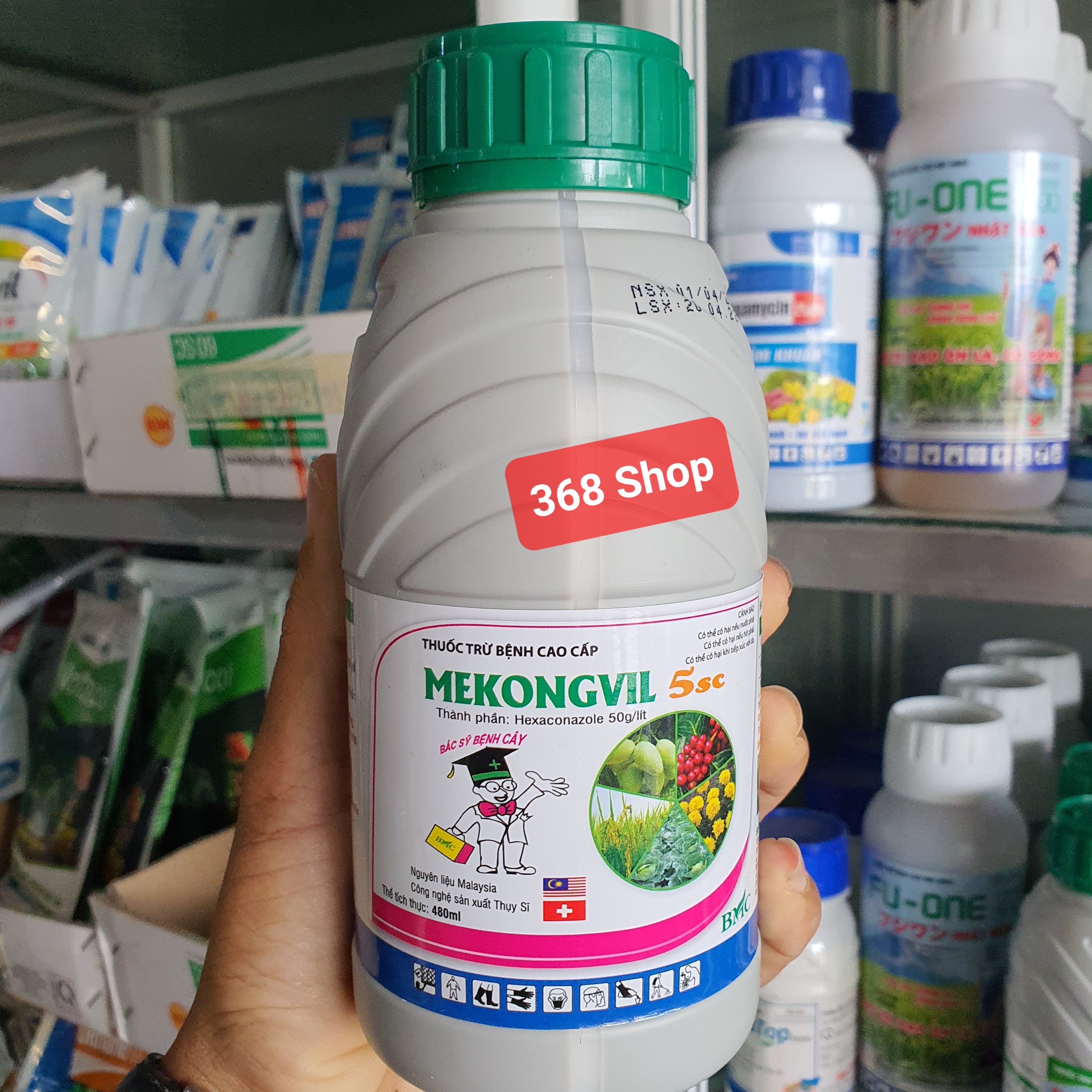 (Combo 5 chai)💖 Tiêu diệt các loại nấm bệnh, thối đen, thán thư cây trồng. 💎 Thuốc trừ bệnh cây trồng MEKONGVIL 5SC (Chai 500ml) Cú Đấm Thép