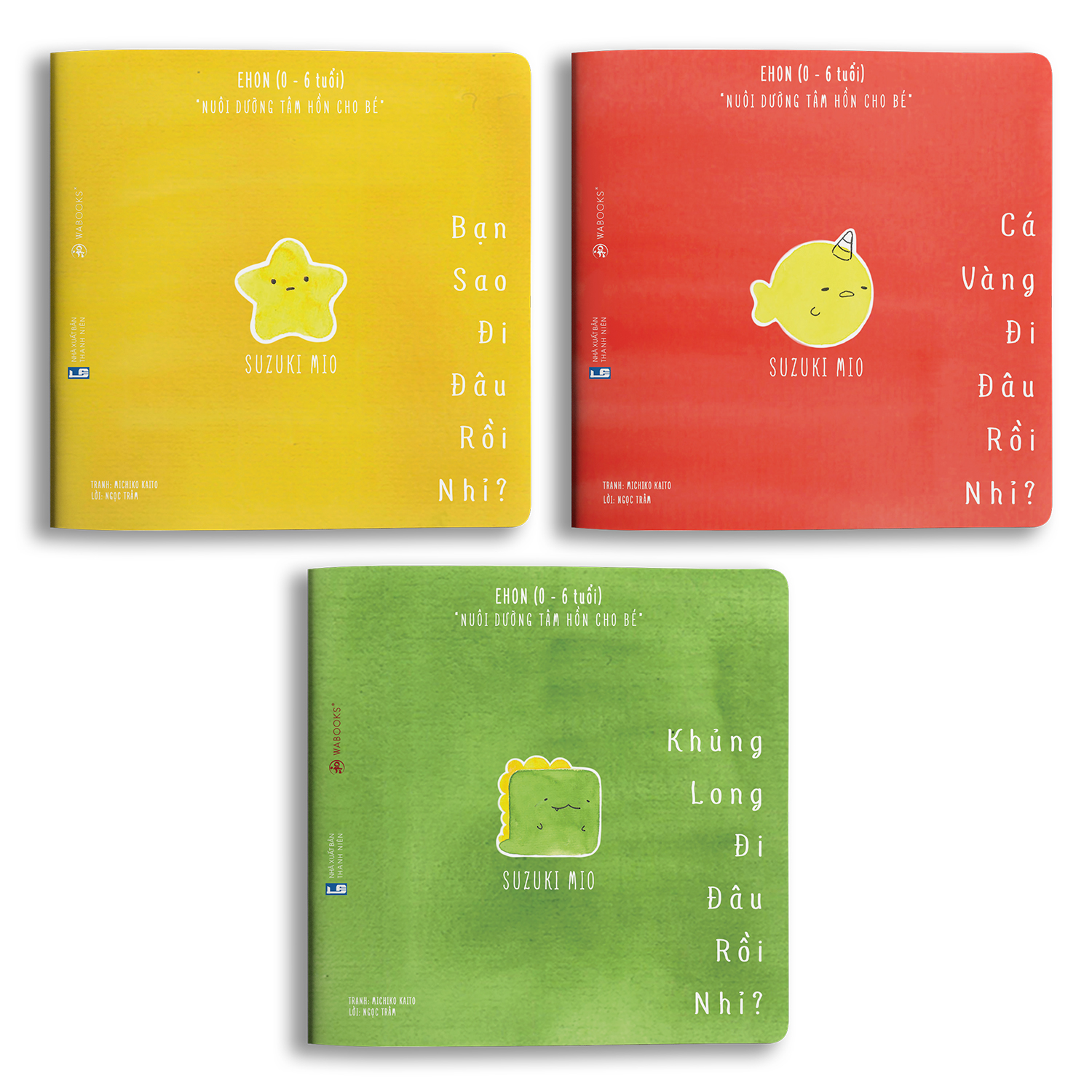 Sách Ehon - Combo 3 cuốn Đi đâu thế - Ehon Nhật Bản dành cho bé từ 0 - 6 tuổi