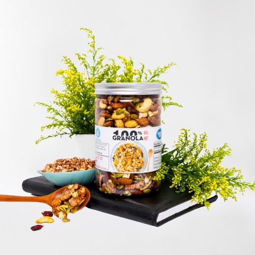 Granola siêu hạt không yến mạch 100% nướng mật ong