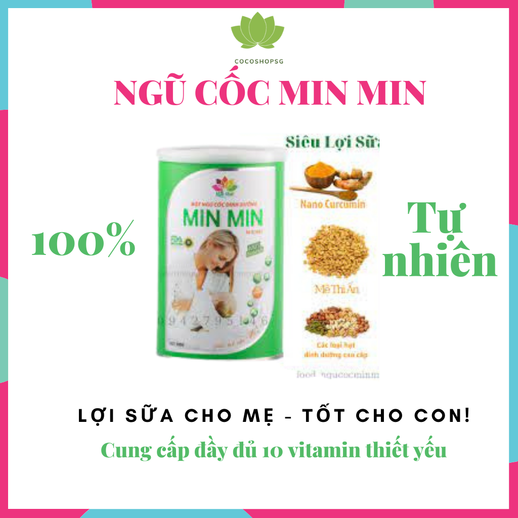 Ngũ cốc lợi sữa cao cấp min min ngũ cốc bầu chuẩn ogranic