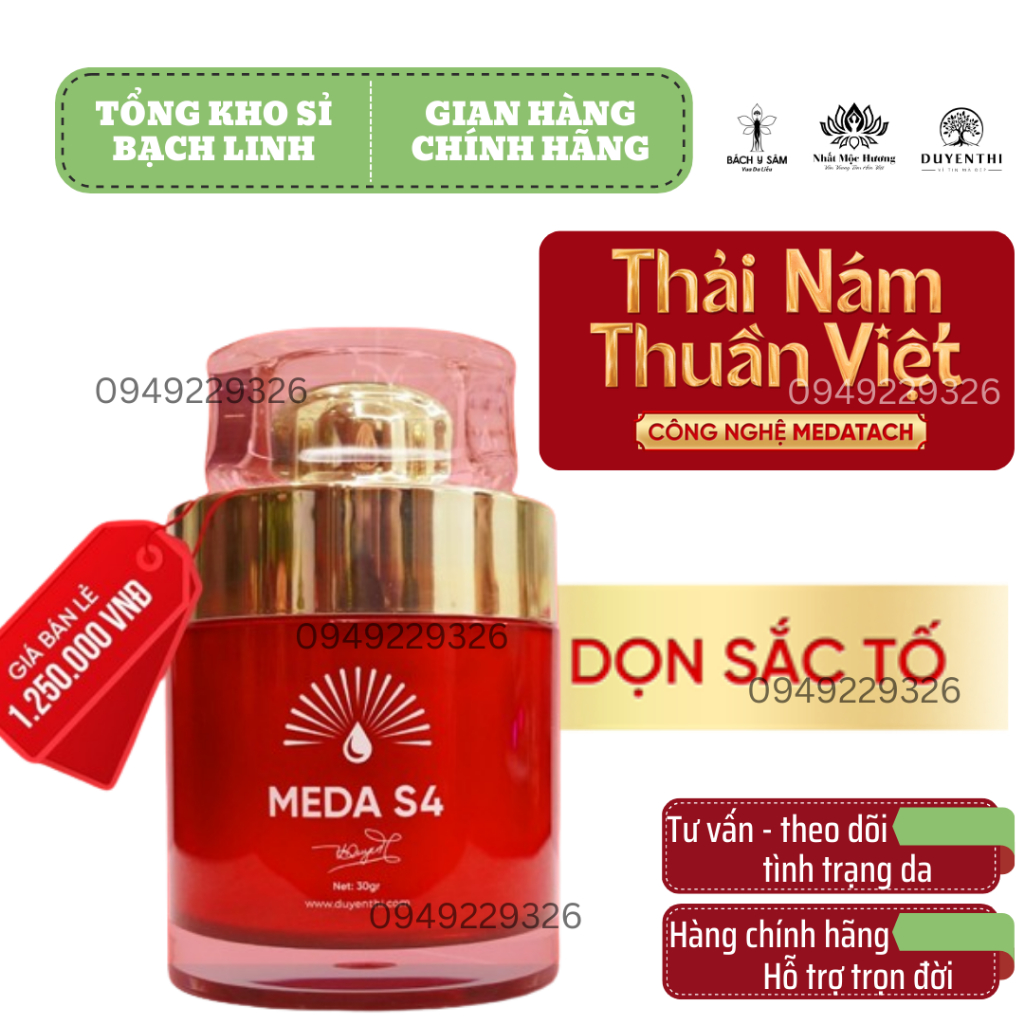 Kem Meda S4 Duyên Thị 30gr - Kem Dọn Sắc Tố Nám Tại Nhà Bách Y Sâm - Thải Nám Thuần Việt
