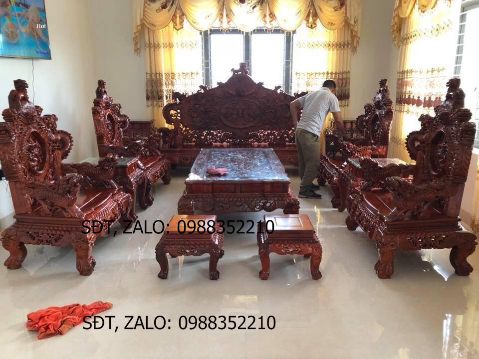 Bộ bàn ghế đẳng cấp nghê đỉnh gỗ lim