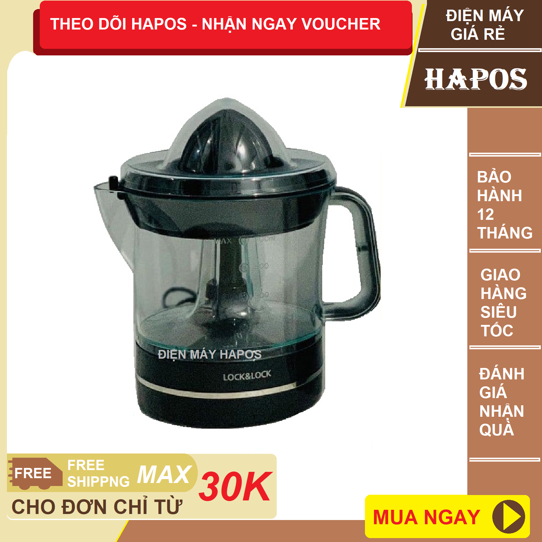 Máy Vắt Cam Lock&Lock EJJ236BLK 07L