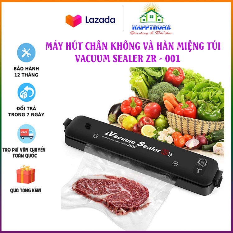 Máy hút chân không thực phẩm mini vacuum sealer zr-001, máy hàn miệng túi nilon mini 2 trong 1