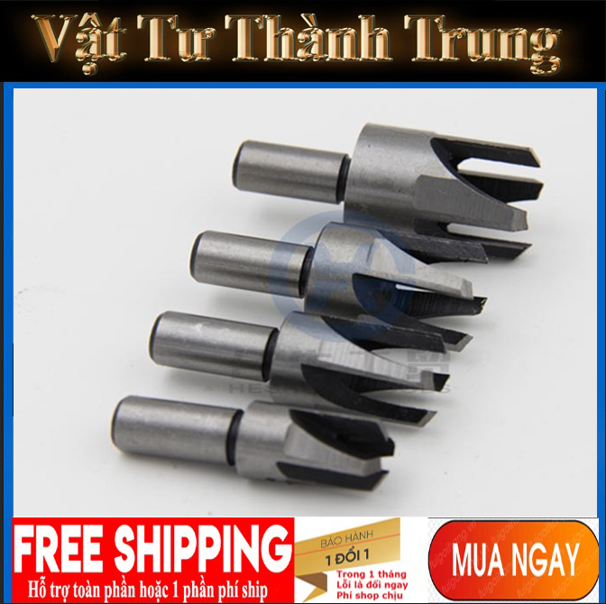 Bộ 4 mũi khoan lấy nút gỗ - Mũi khoan gỗ
