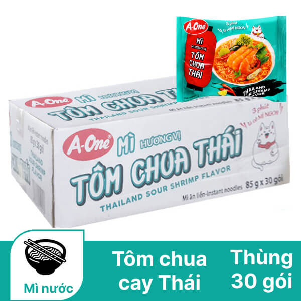 TH 30 GÓI MÌ A ONE TÔM CHUA THÁI 85GR - 26730