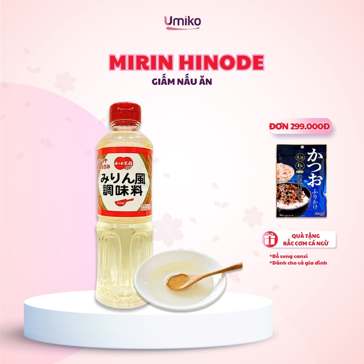 Giấm nấu ăn mirin hinode - chai 500ml
