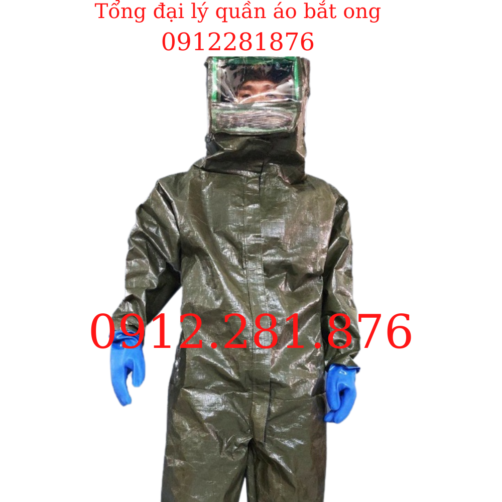 Bộ Quần Áo Bắt Ong Bằng Bạt Liền Ủng Và Găng Tay
