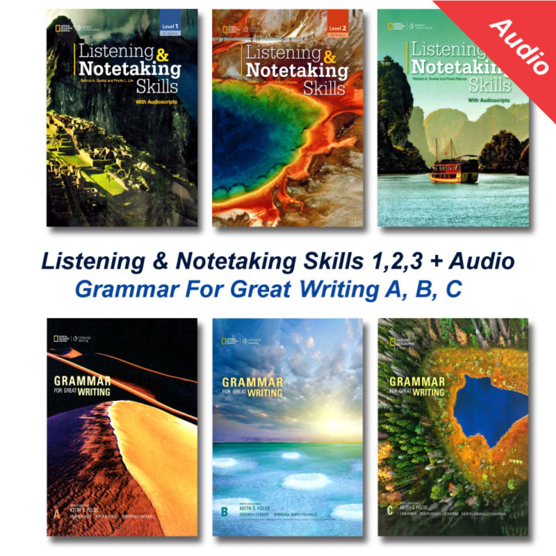 Bổ trợ Great writing - Listening & Notetaking Skills 1,2,3 - Grammar A, B