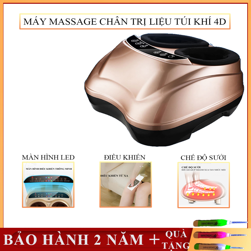 Máy Massage chân cao cấp- máy mát xa chân xoa bóp, bấm huyệt trị liệu bàn chân tích hợp 7 chế độ, 5 chức năng an toàn hiệu quả- BẢO HÀNH 2 NĂM