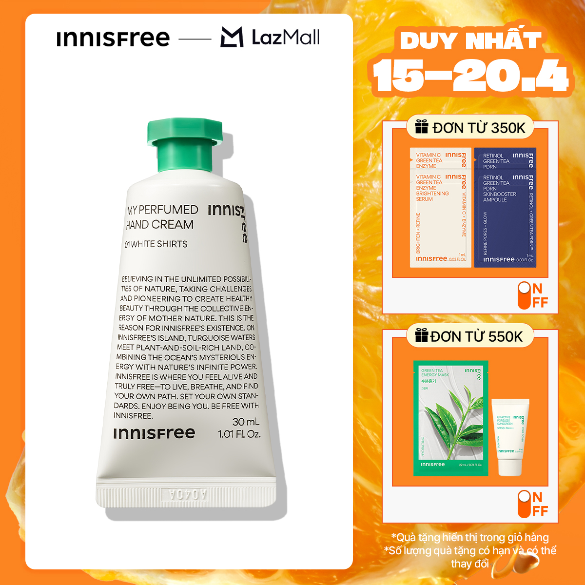 Kem dưỡng da tay INNISFREE My Perfumed Hand Cream