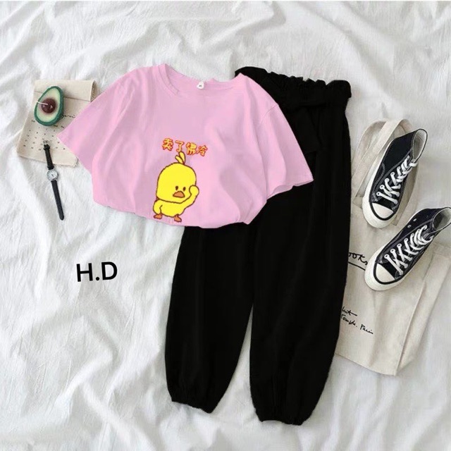 Bộ gà con + quần bom chun ống HĐ12 - LEEDA