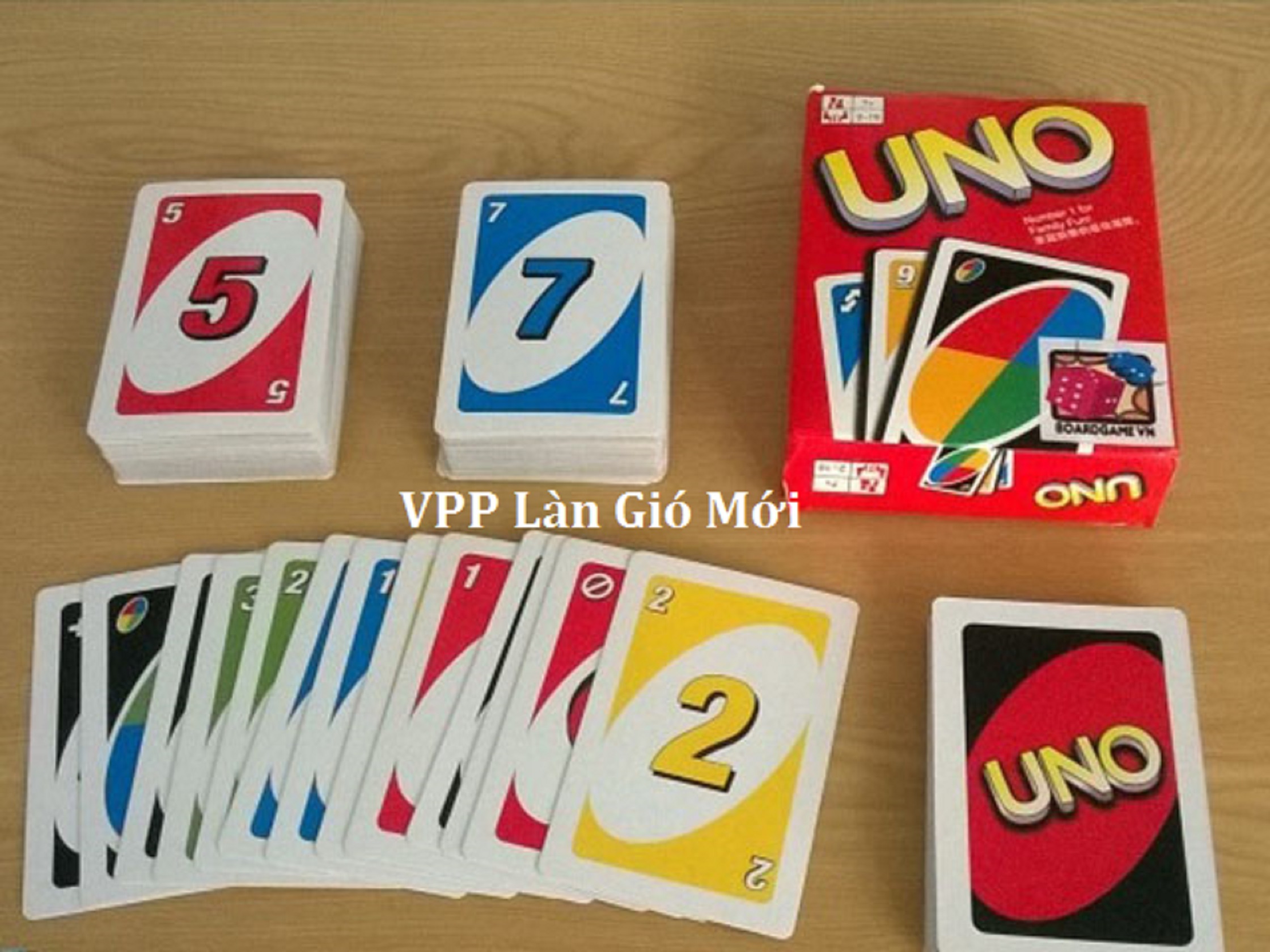 Bộ bài uno cơ bản 108 lá loại tốt giấy cứng, bộ bài uno giấy cứng vpp làn gió mới
