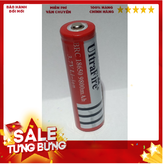 Pin sạc dung lượng cao 18650 3.7v 9800mah dùng cho đèn pin, quạt, điều khiển....