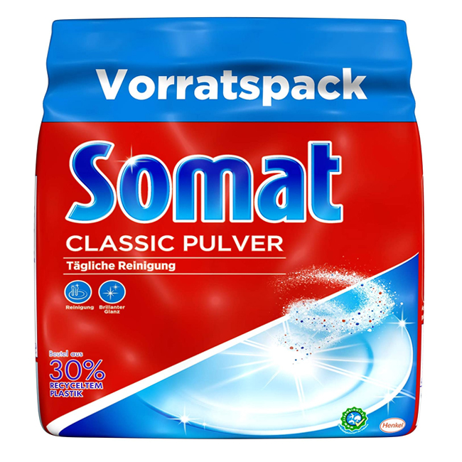 Combo 02 túi Bột rửa ly & bát Somat 1.2kg dành cho máy - Hàng nhập Đức