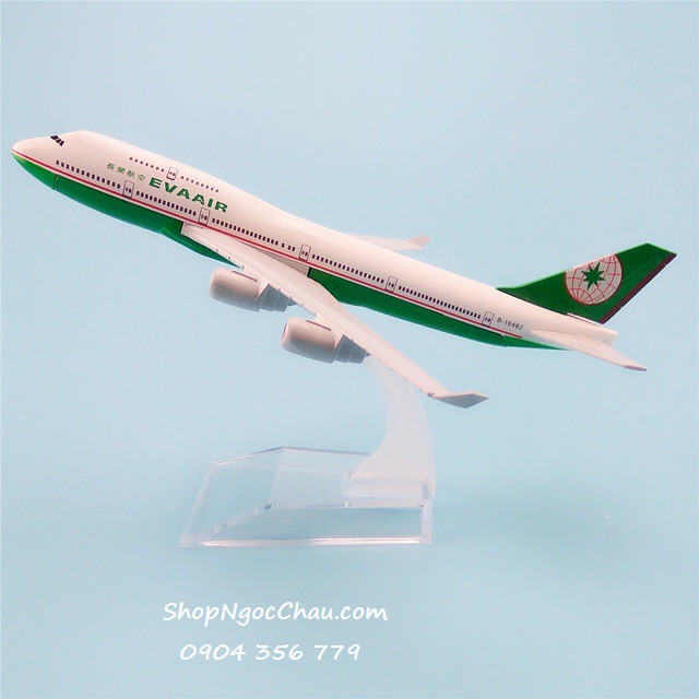 Mô hình máy bay tĩnh B747 Eva Air 16cm