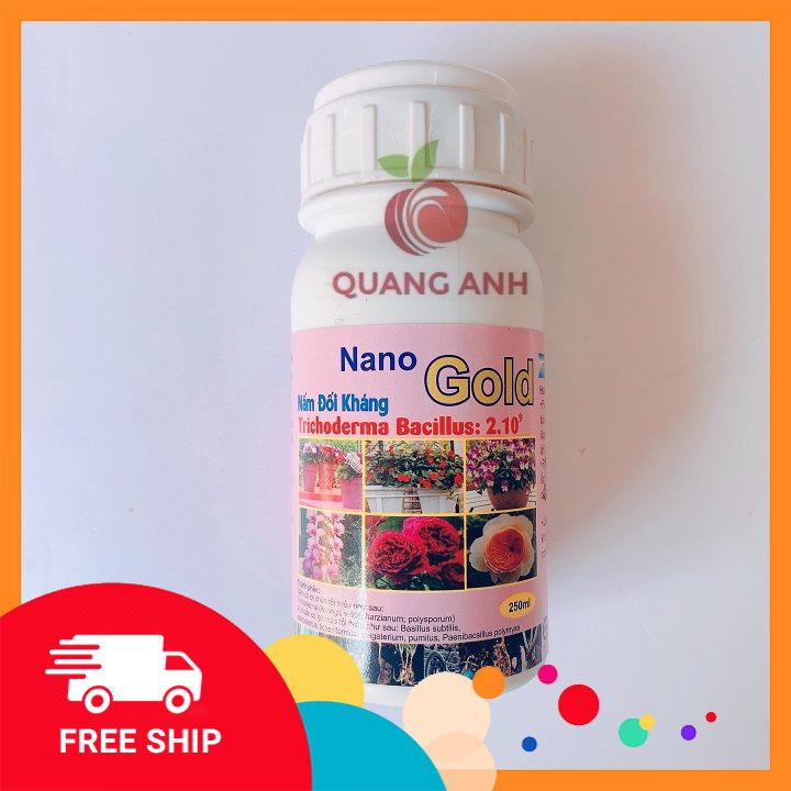 Chế Phẩm Nano Gold Nấm đối kháng trichoderma Bacillus 2.10^9 lọ 250ml