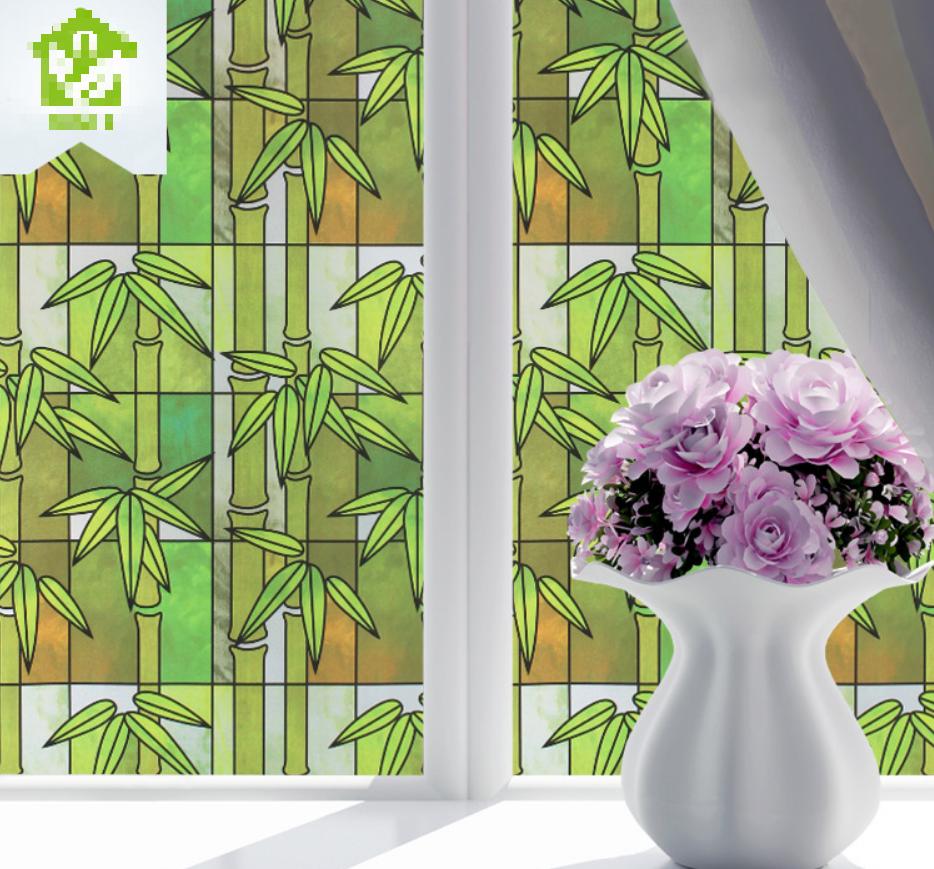 5 mét decal dán kính mờ khổ 45cm rộng có keo - trúc sắc màu pk119