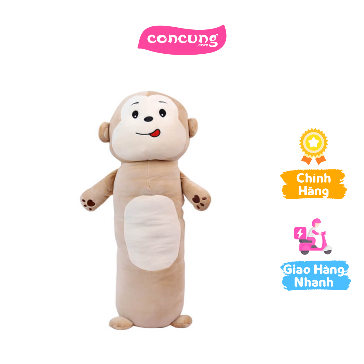 Thú nhồi bông gối ôm 4 chiều khỉ con