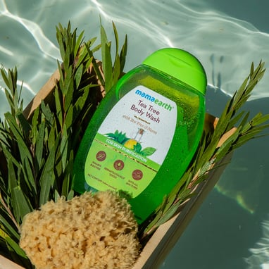 Sữa tắm Mamaearth- Tea Tree Body Wash With Tea Tree and Neem For Skin Purification - 300 ml Gently Cleanses & Detoxifies Skin | Antibacterial