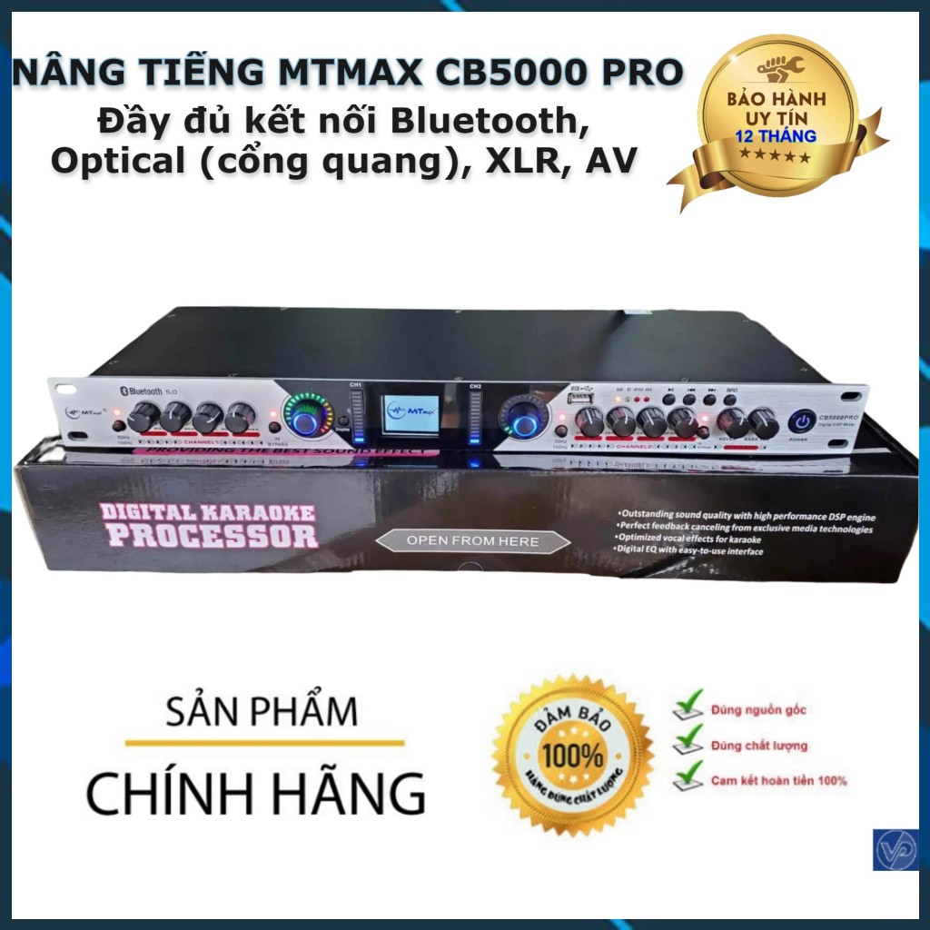 [XẢ KHO]Máy Nâng Tiếng Hàng Bãi-Máy Nâng Tiếng-Nâng tiếng MTMax CB5000 PRO - Đầy Đủ Kết Nối Bluetooth, Optical (cổng quang), XLR, AV Cải Thiện Âm Thanh Siêu Hay,Bảo Hành Uy Tín